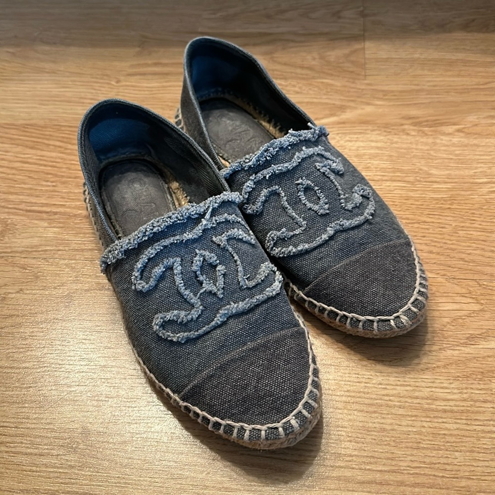 Chanel Denim Espadrilles 37